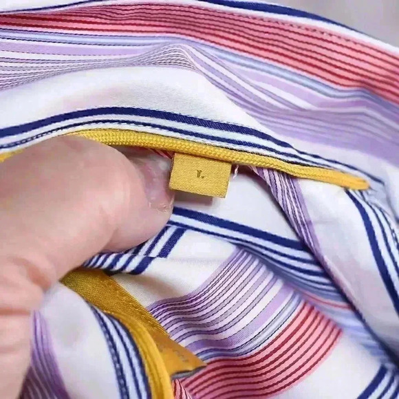 Robert Talbott Carmel Button Down Shirt Large Mens Red/Blue/ Purple 100% Cotton - Picture 12 of 12